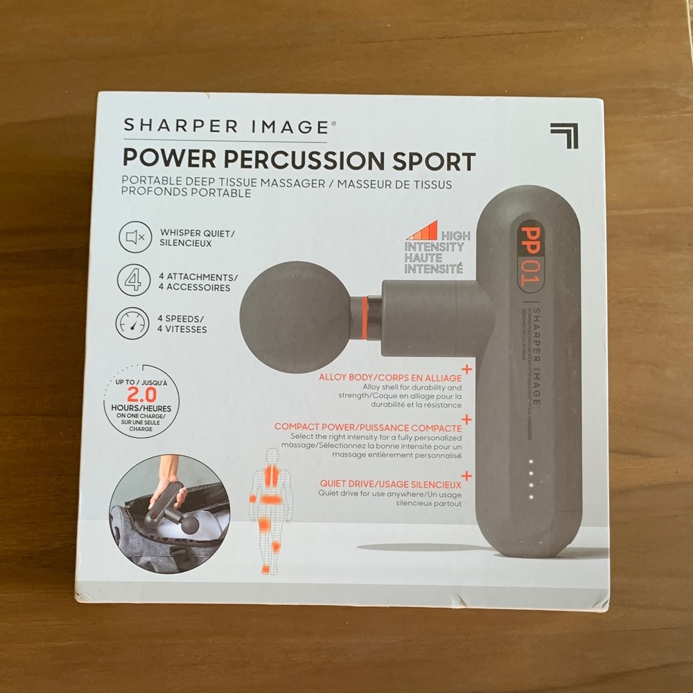 Sharper Image Gray Power Percussion Sports Massager